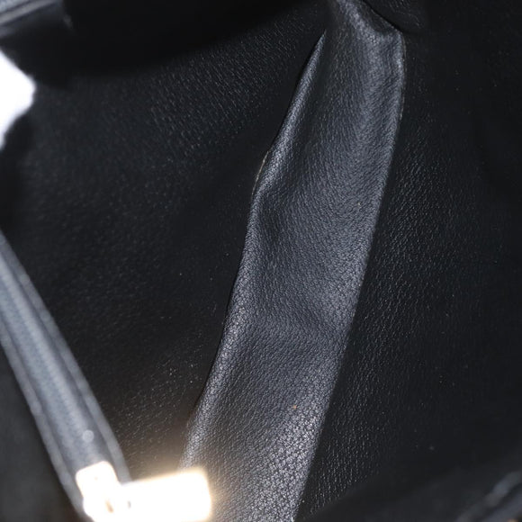 CELINE Macadam Canvas Tote Bag PVC Leather Black Gold Auth LNZ687