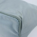 PRADA Chain Shoulder Bag Nylon Light Blue Gold Auth LNZ688V-8