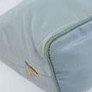 PRADA Chain Shoulder Bag Nylon Light Blue Gold Auth LNZ688V-15