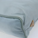 PRADA Chain Shoulder Bag Nylon Light Blue Gold Auth LNZ688V-16