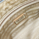 PRADA Chain Shoulder Bag Nylon Light Blue Gold Auth LNZ688V-19