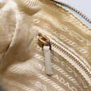 PRADA Chain Shoulder Bag Nylon Light Blue Gold Auth LNZ688V-22