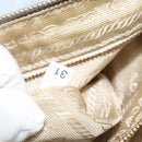 PRADA Chain Shoulder Bag Nylon Light Blue Gold Auth LNZ688V-11