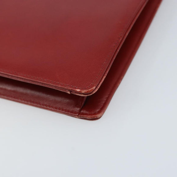 Christian Dior Handtas Leer Rood Goud Origineel LNZ689
