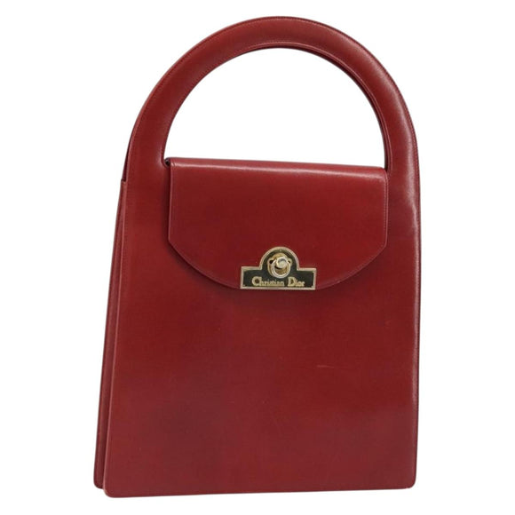 Christian Dior Handtas Leer Rood Goud Origineel LNZ689