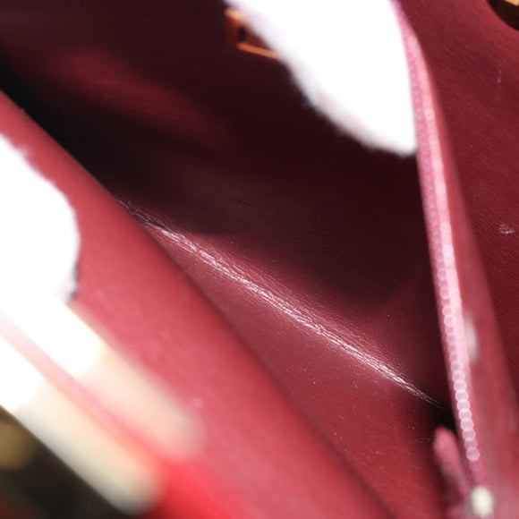 Christian Dior Handtas Leer Rood Goud Origineel LNZ689
