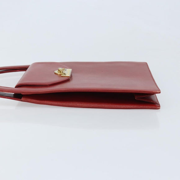 Christian Dior Handtas Leer Rood Goud Origineel LNZ689