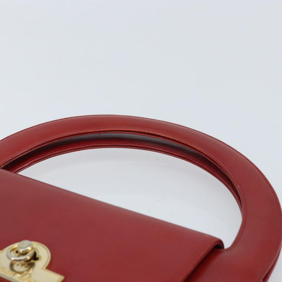 Christian Dior Handtas Leer Rood Goud Origineel LNZ689