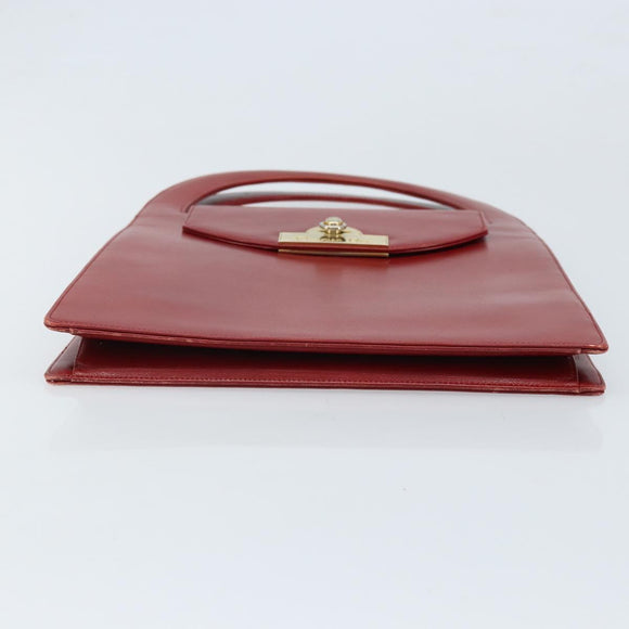 Christian Dior Handtas Leer Rood Goud Origineel LNZ689