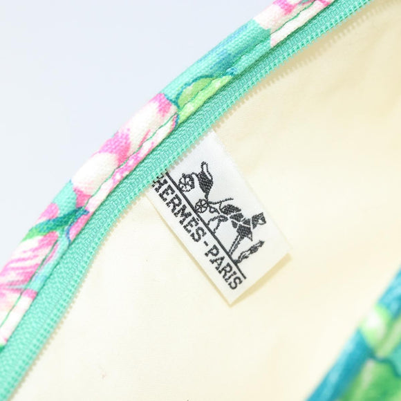 HERMES Pouch Canvas Green Auth LNZ691A
