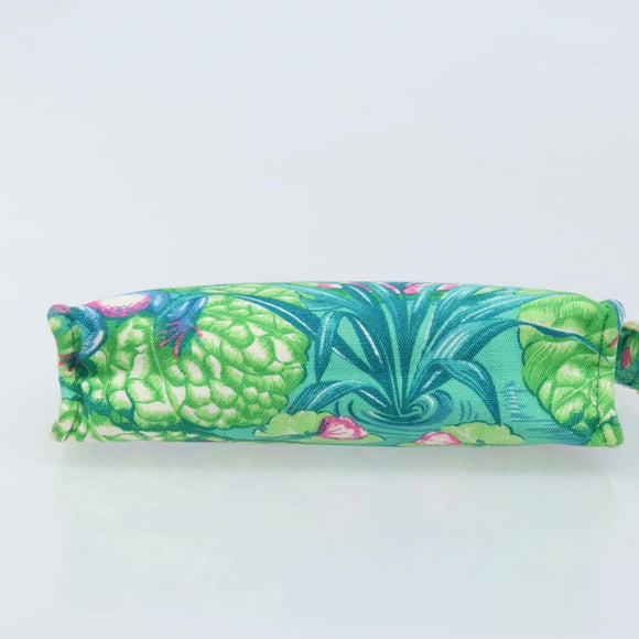 HERMES Pouch Canvas Green Auth LNZ691A