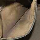 FENDI Zucca Canvas Hand Bag Black Brown Auth LNZ693-22