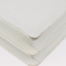 FENDI Hand Bag Leather 2way White Silver Auth LNZ694-9