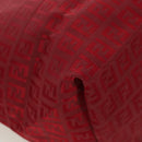 FENDI Zucchino Canvas Tote Bag Red Gold Auth LNZ695V-9