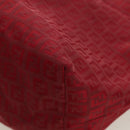 FENDI Zucchino Canvas Tote Bag Red Gold Auth LNZ695V-15