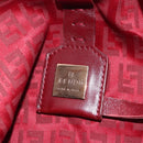 FENDI Zucchino Canvas Tote Bag Red Gold Auth LNZ695V-23
