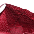 FENDI Zucchino Canvas Tote Bag Red Gold Auth LNZ695V-25