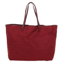 FENDI Zucchino Canvas Tote Bag Red Gold Auth LNZ695V-2