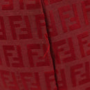FENDI Zucchino Canvas Tote Bag Red Gold Auth LNZ695V-4
