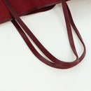 FENDI Zucchino Canvas Tote Bag Red Gold Auth LNZ695V-8