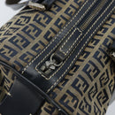 FENDI Zucchino Canvas Tote Bag Navy Silver Auth LNZ696-17