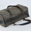 FENDI Zucchino Canvas Tote Bag Navy Silver Auth LNZ696-6