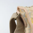 FENDI Zucchino Canvas Shoulder Bag Beige Gold Auth LNZ697-10