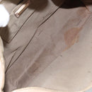 FENDI Zucchino Canvas Shoulder Bag Beige Gold Auth LNZ697-11