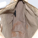 FENDI Zucchino Canvas Shoulder Bag Beige Gold Auth LNZ697-20