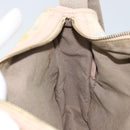 FENDI Zucchino Canvas Shoulder Bag Beige Gold Auth LNZ697-22