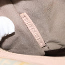 FENDI Zucchino Canvas Shoulder Bag Beige Gold Auth LNZ697-12