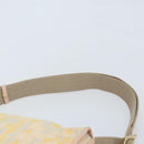 FENDI Zucchino Canvas Shoulder Bag Beige Gold Auth LNZ697-8