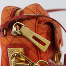 PRADA Schoudertas Nylon Oranje Goud Auth LNZ699-18