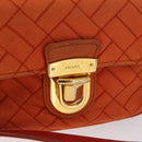 PRADA Schoudertas Nylon Oranje Goud Auth LNZ699-19