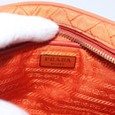 PRADA Schoudertas Nylon Oranje Goud Auth LNZ699-20