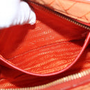 PRADA Schoudertas Nylon Oranje Goud Auth LNZ699-23