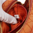 PRADA Schoudertas Nylon Oranje Goud Auth LNZ699-12
