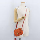 PRADA Schoudertas Nylon Oranje Goud Auth LNZ699-25
