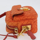 PRADA Schoudertas Nylon Oranje Goud Auth LNZ699-4