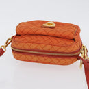 PRADA Schoudertas Nylon Oranje Goud Auth LNZ699-6