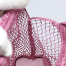 PRADA Hand Bag Patent leather mesh Pink Auth LNZ700-17