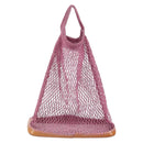 PRADA Hand Bag Patent leather mesh Pink Auth LNZ700-2