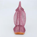 PRADA Hand Bag Patent leather mesh Pink Auth LNZ700-4