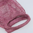 PRADA Hand Bag Patent leather mesh Pink Auth LNZ700-6