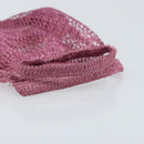 PRADA Hand Bag Patent leather mesh Pink Auth LNZ700-7