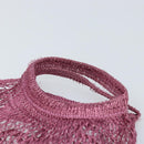 PRADA Hand Bag Patent leather mesh Pink Auth LNZ700-8
