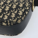 Christian Dior Trotter Canvas Umhängetasche Schwarz Gold Auth LNZ705-9