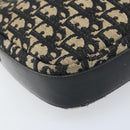 Christian Dior Trotter Canvas Umhängetasche Schwarz Gold Auth LNZ705-14