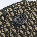 Christian Dior Trotter Canvas Umhängetasche Schwarz Gold Auth LNZ705-17