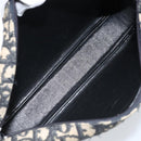 Christian Dior Trotter Canvas Umhängetasche Schwarz Gold Auth LNZ705-12